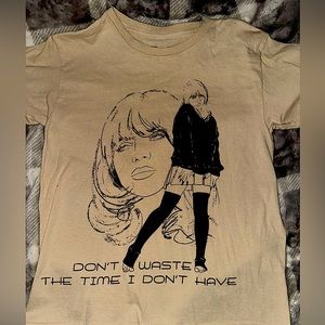 Billie Eilish, tan, small sized unisex t-shirt